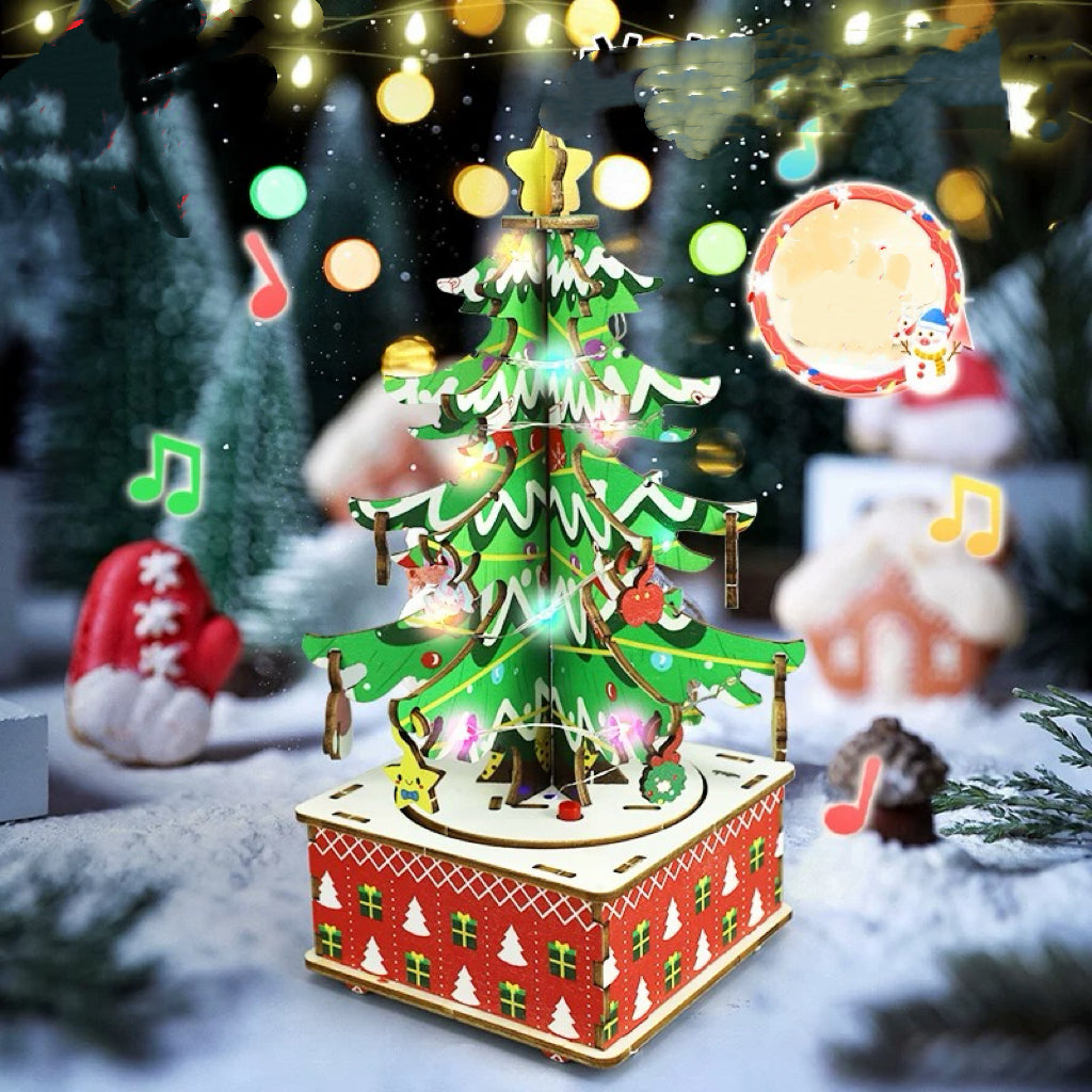 Spinning Christmas Tree Music Box
