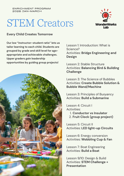 STEM Creators at Notre Dame Elementary K-5th Grade Spring 2026